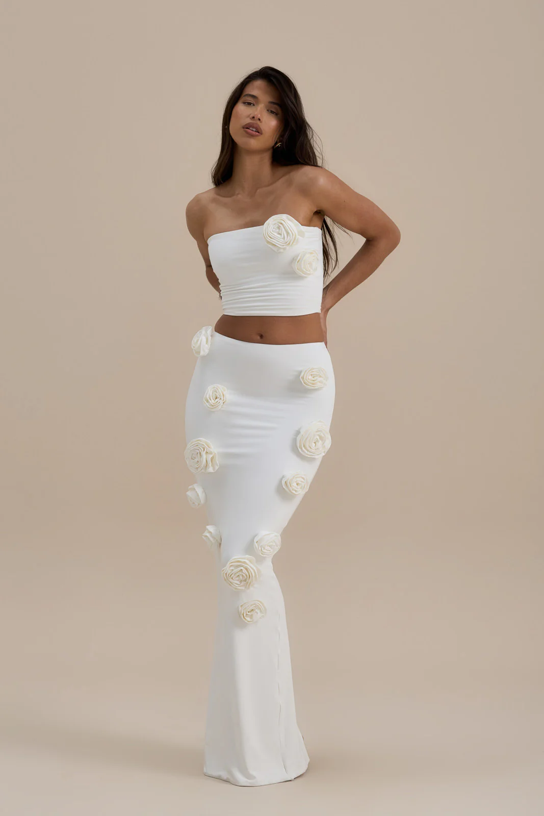 POSIE MAXI SKIRT | VANILLA - SALE - Image 6