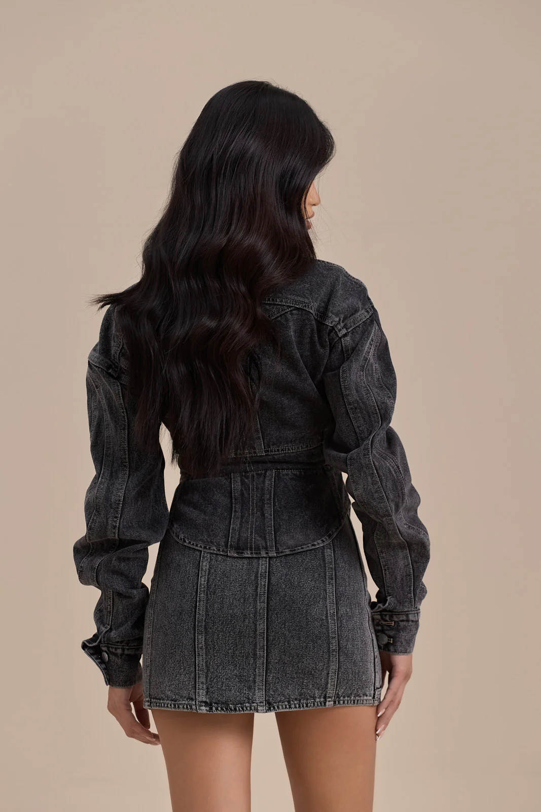 ALIX MINI SKIRT | DARK WASH DENIM - Image 3
