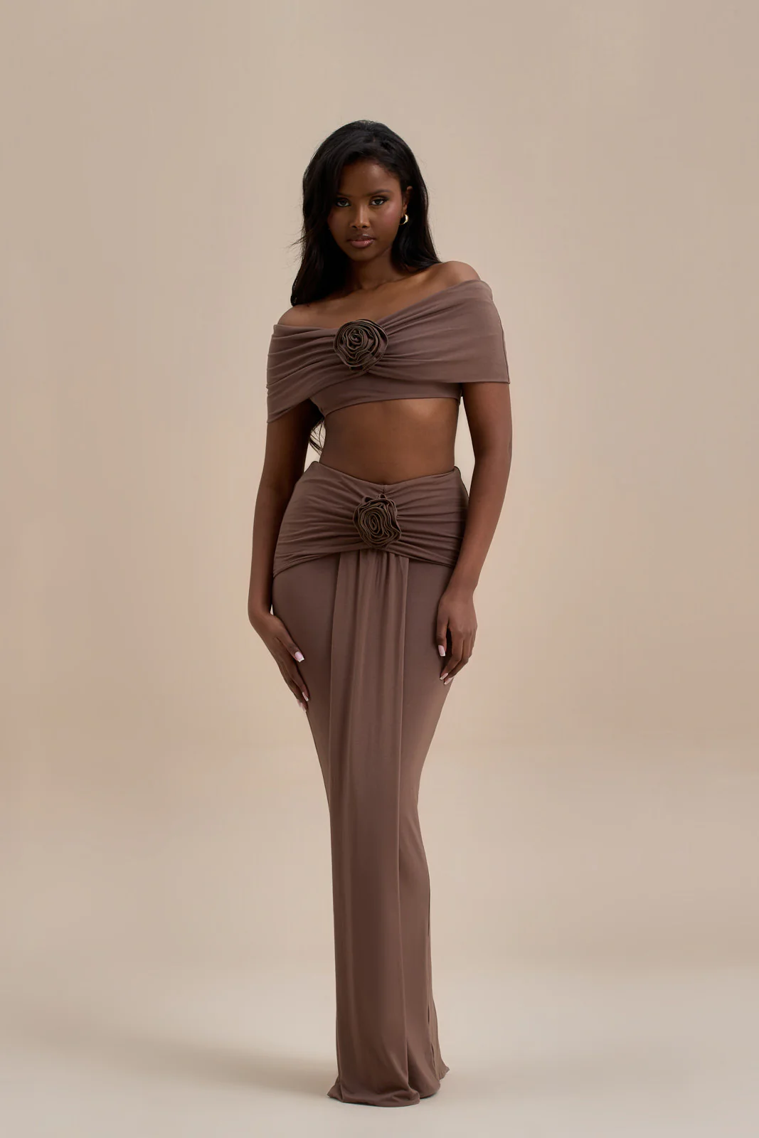 BELLE BARDOT CROP TOP | CHOC - SALE - Image 10