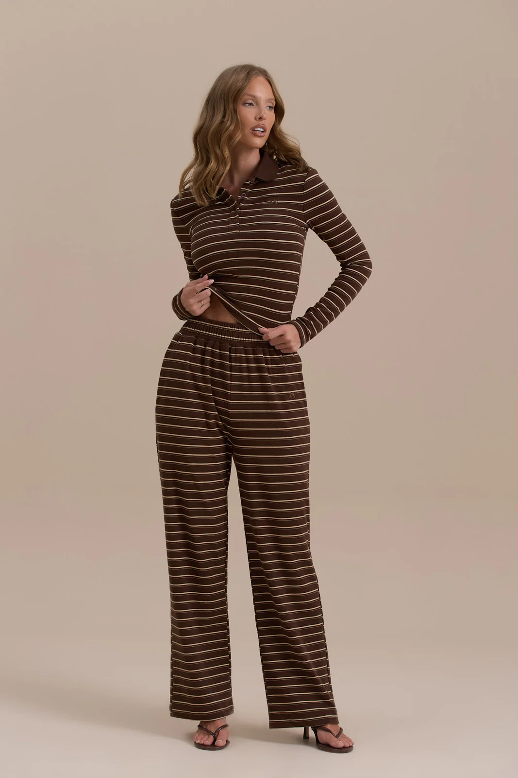 FRANKIE TROUSERS | CHOCOLATE STRIPE - Image 8