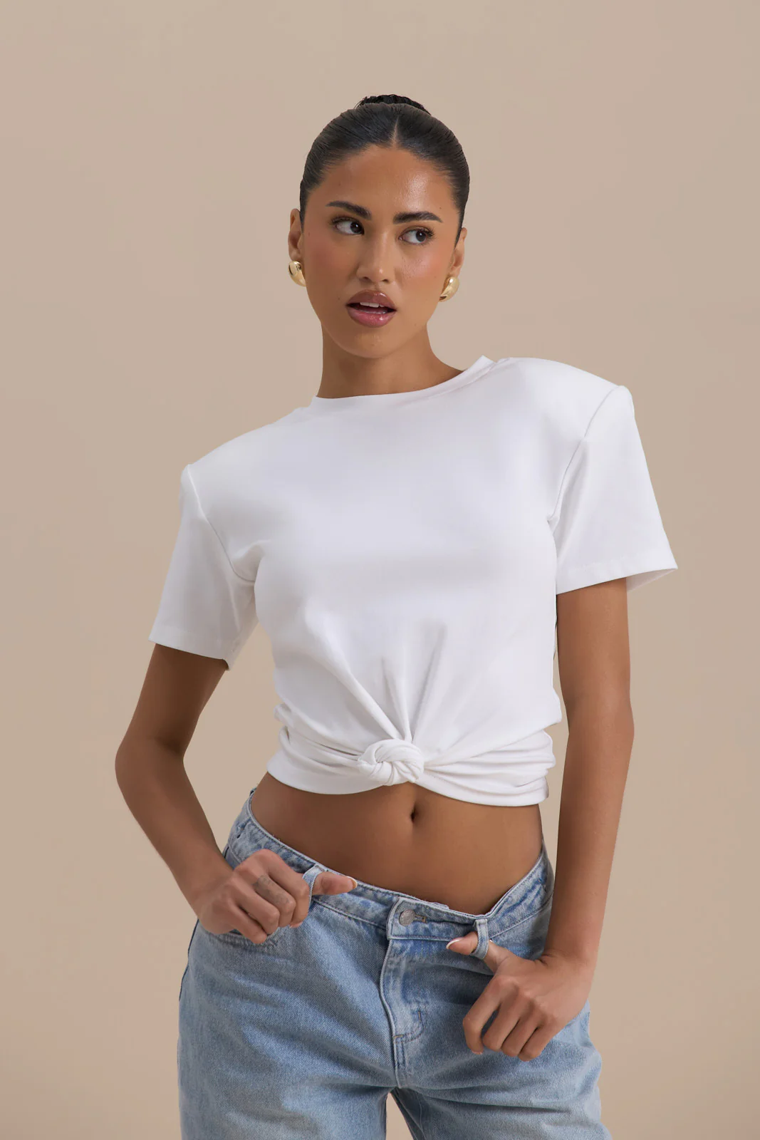 KNOT SO BASIC T-SHIRT | WHITE - Image 2