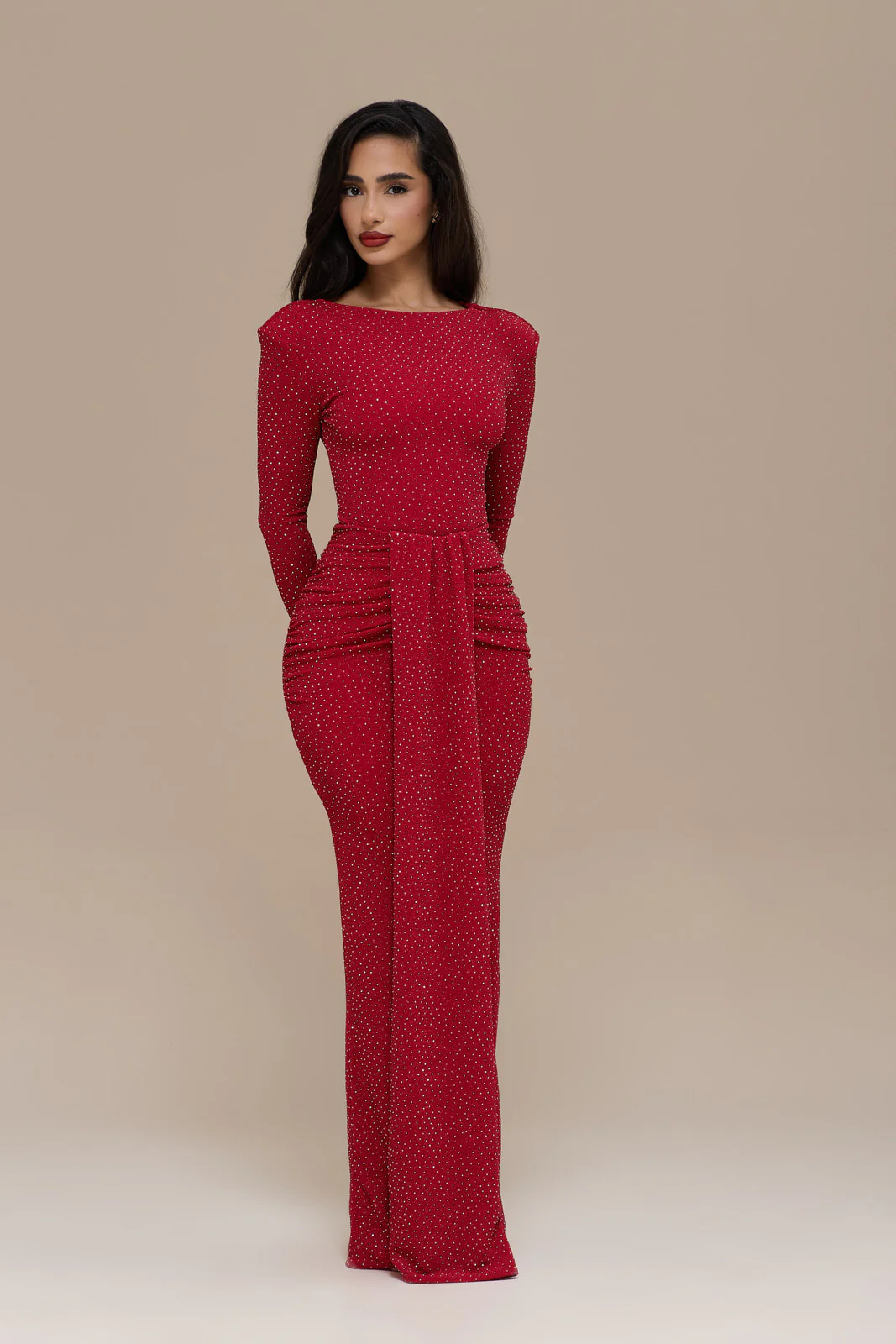 NARA LONG SLEEVE BODYSUIT | RED HOTFIX - Image 5