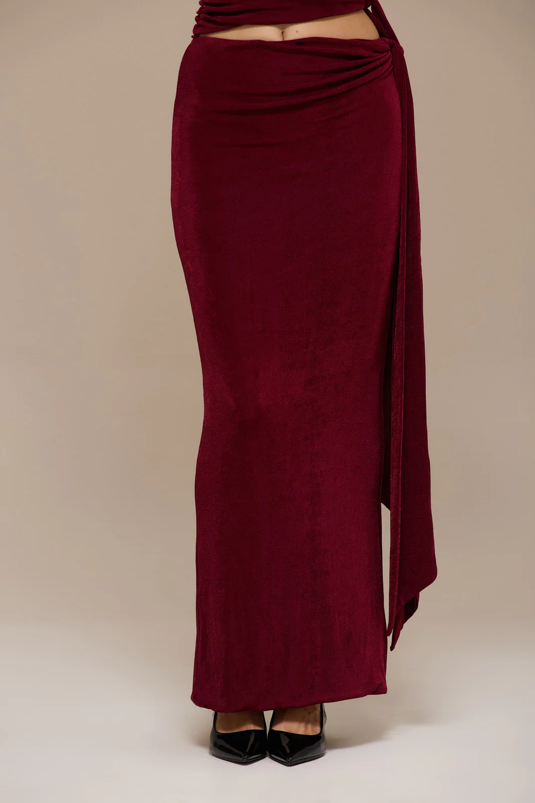 NOA MAXI SKIRT | WINE - Image 2