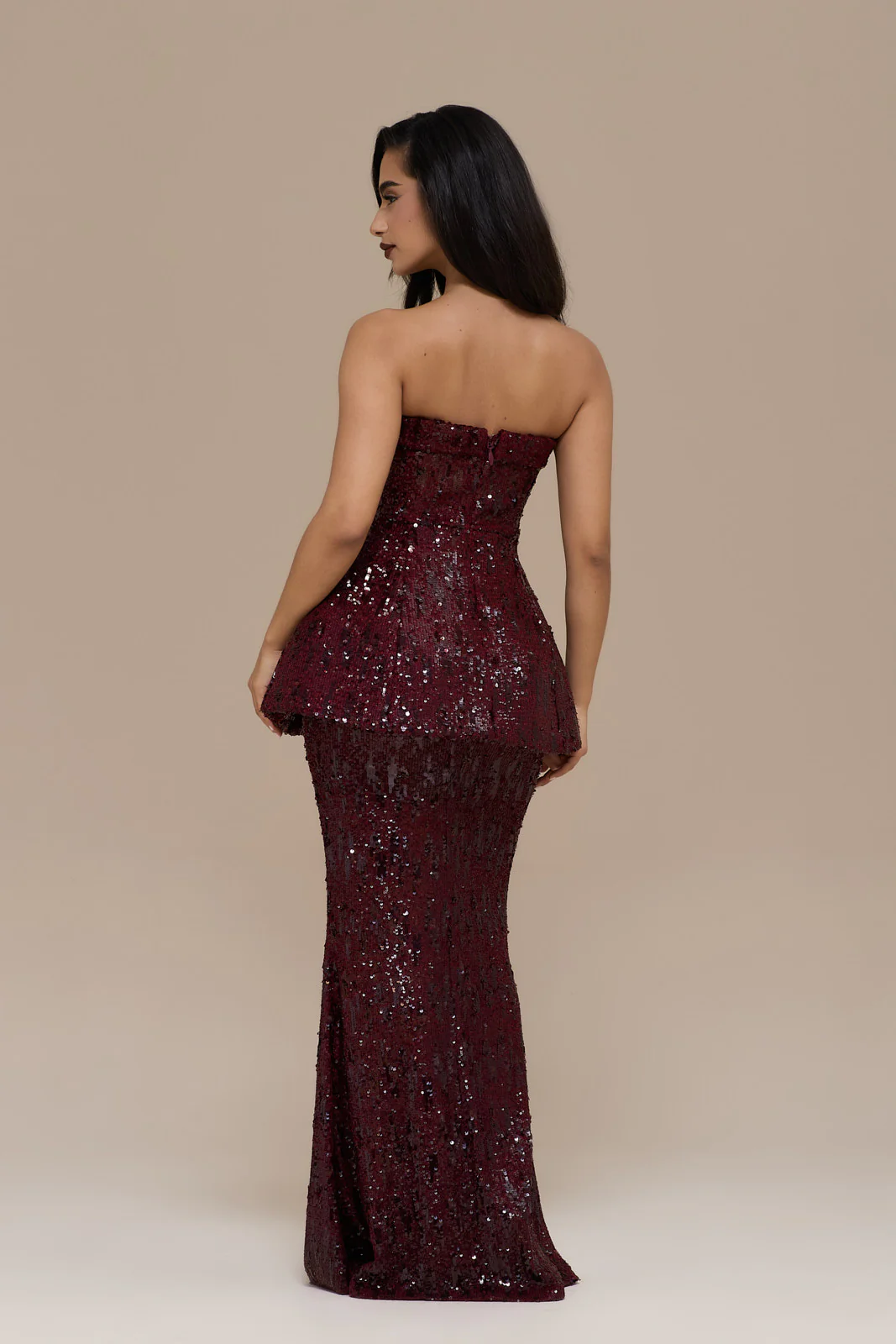 SCARLETT MAXI SKIRT | WINE SEQUIN - Image 10
